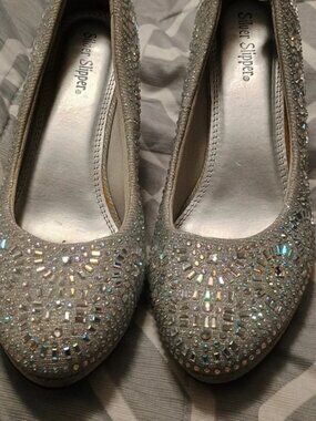 Bling high heel shoes